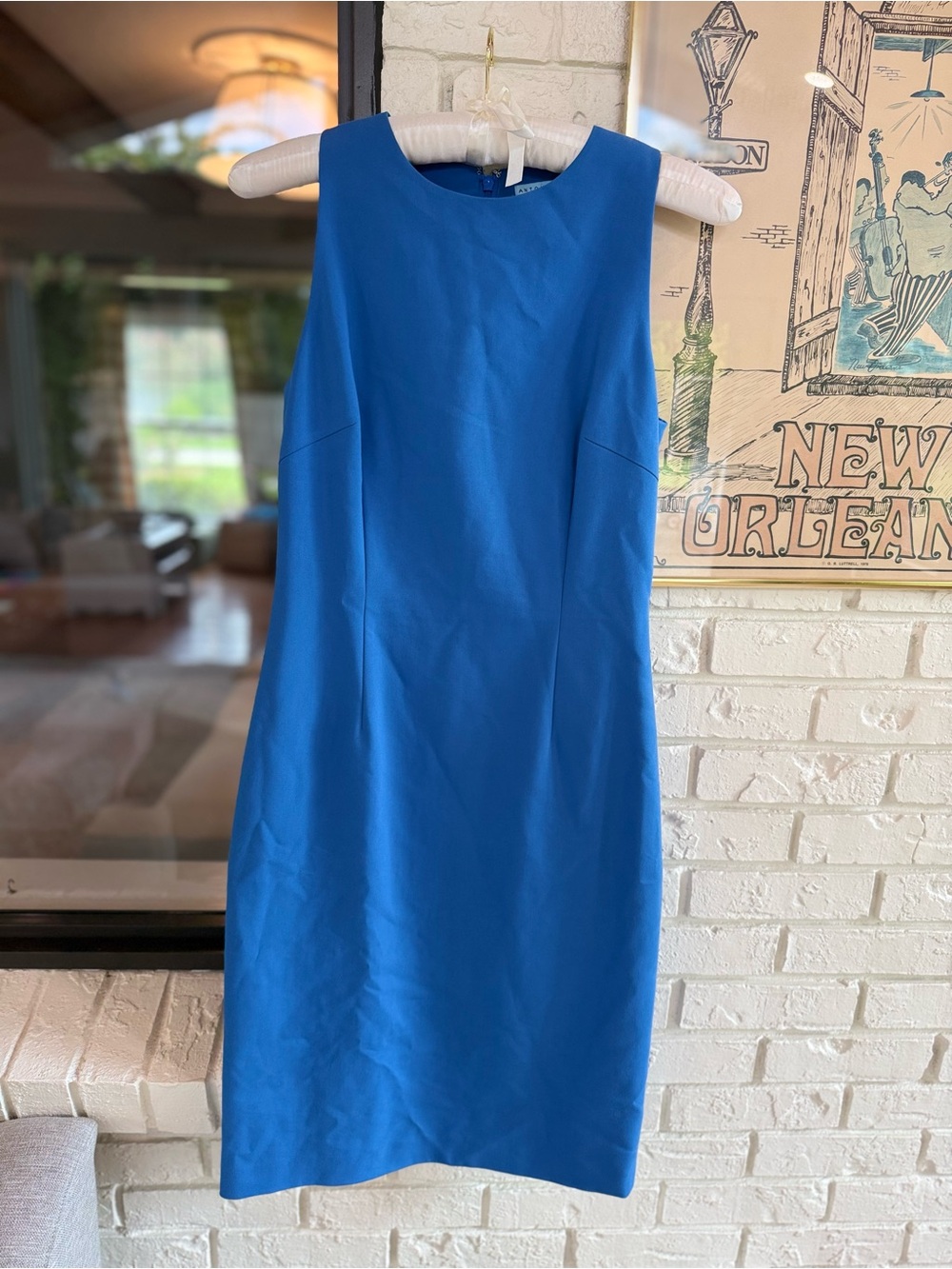 ANTONIO MELANI Cobalt Blue Sleeveless Sheath Dress
